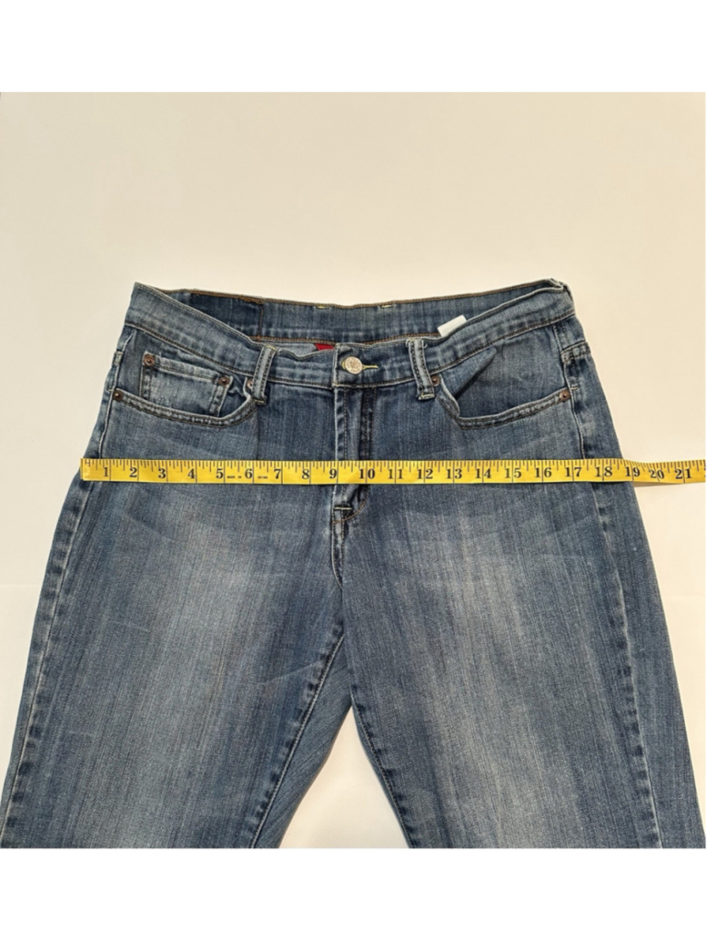 Lucky Brand Distressed Jeans Easy Rider Womens Size 10 / 30 X 33 Blue Bootcut - Picture 8 of 16